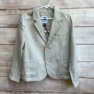 NEW WITH TAGS PAPER MOON LINEN BLAZER IN CREAM AND WHITE STRIPES‎